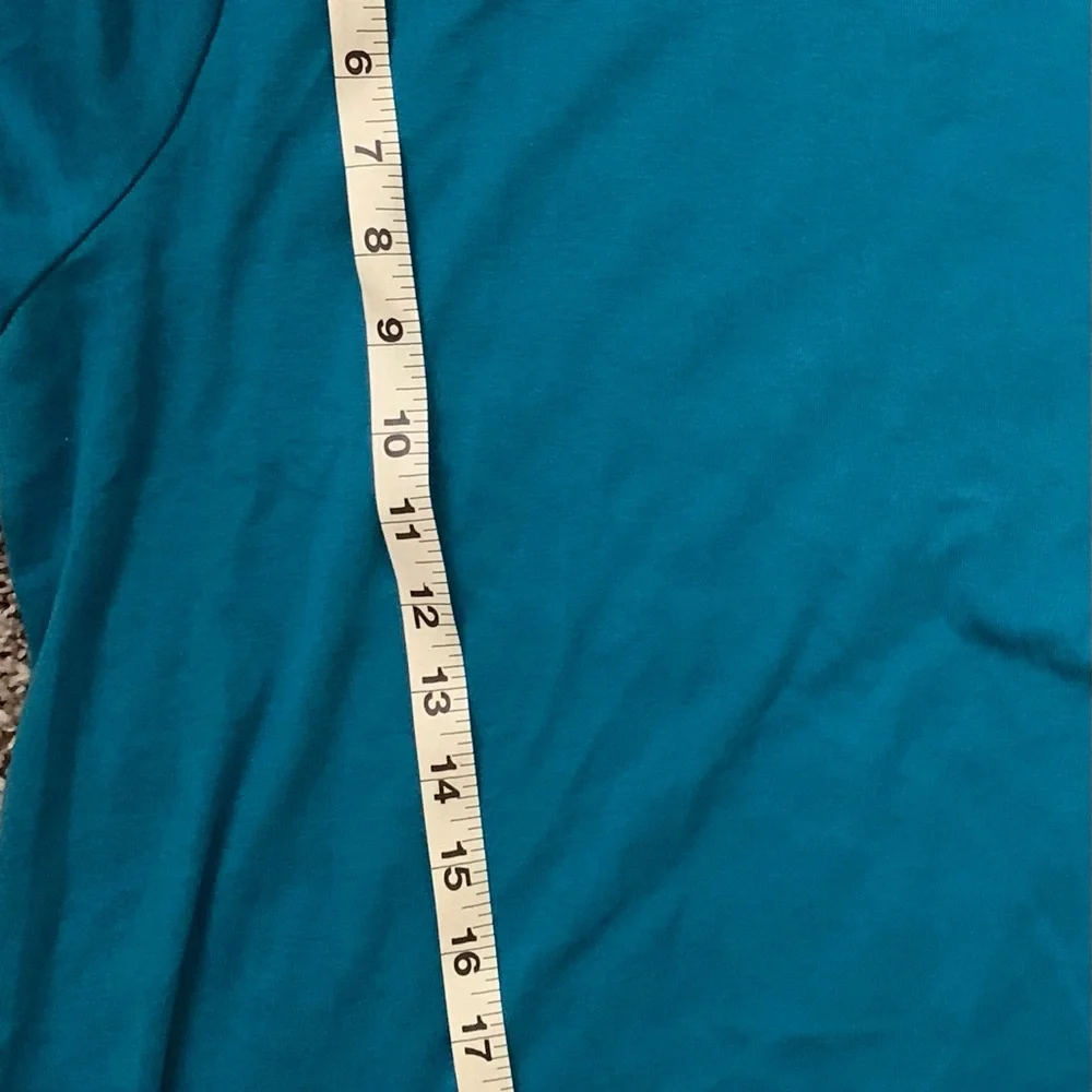 Sahalie turquoise turtleneck size large - Picture 4 of 5